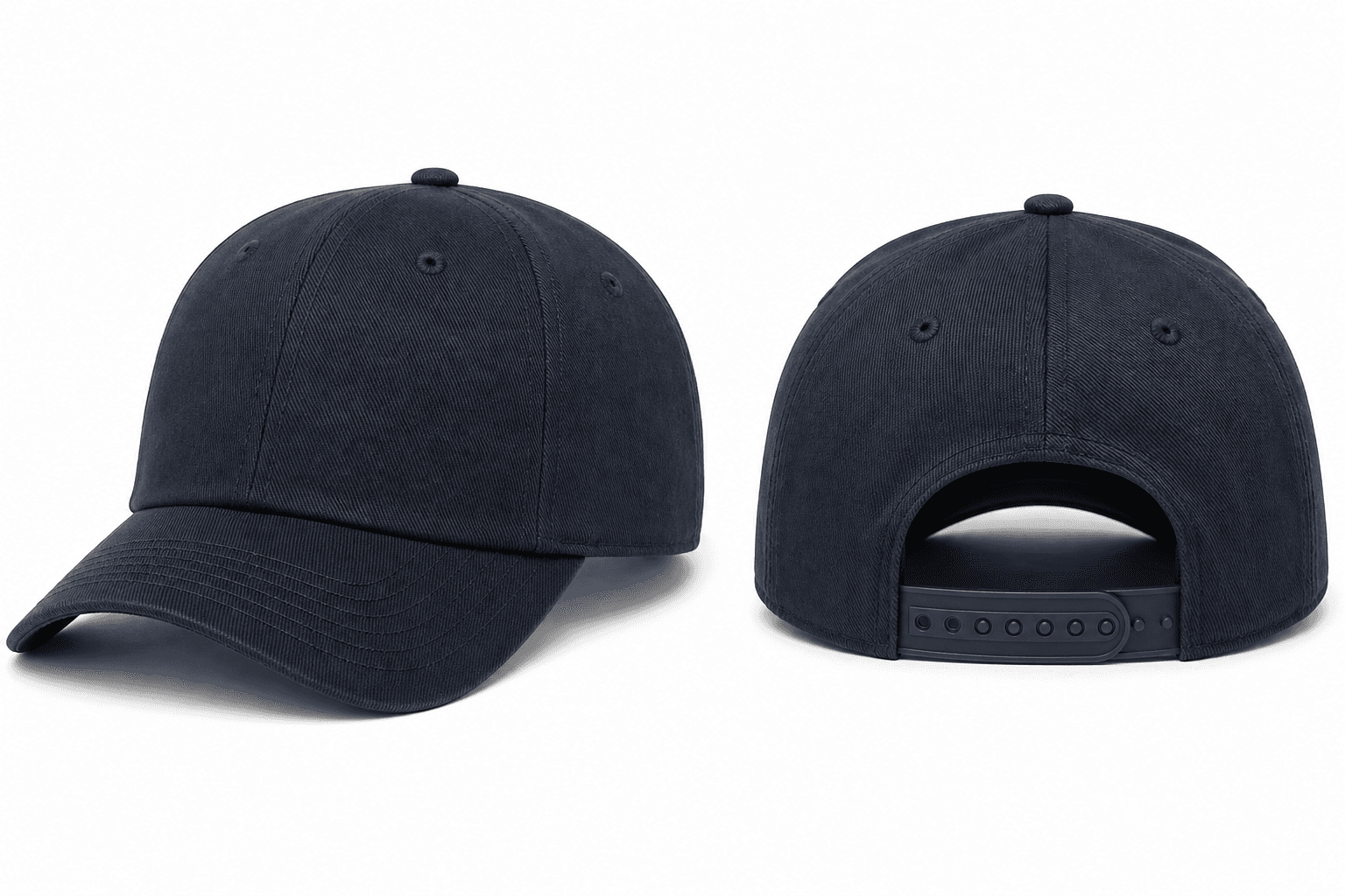 6P MCU navy cap with snapback closure